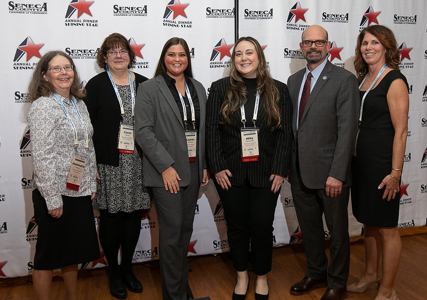 Members of the Northeast College community attend the Seneca County Chamber of Commerce 2024 Annual Dinner and Community Awards event on Jan. 18, 2024